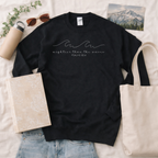 Mightier Than the Waves Sweatshirt – Psalms 93:4 Bible Verse Crewneck | Black Gildan Unisex Christian Pullover