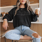 Mightier Than the Waves Sweatshirt – Psalms 93:4 Bible Verse Crewneck | Black Gildan Unisex Christian Pullover