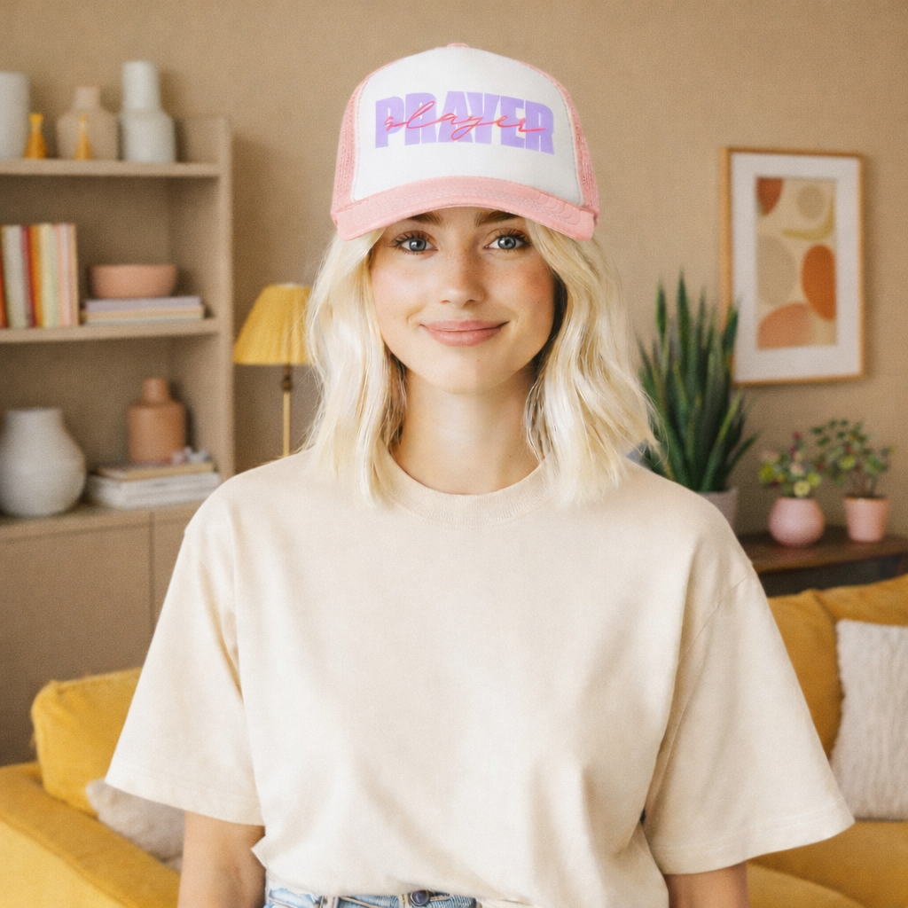 Pink Prayer Slayer Trucker Hat